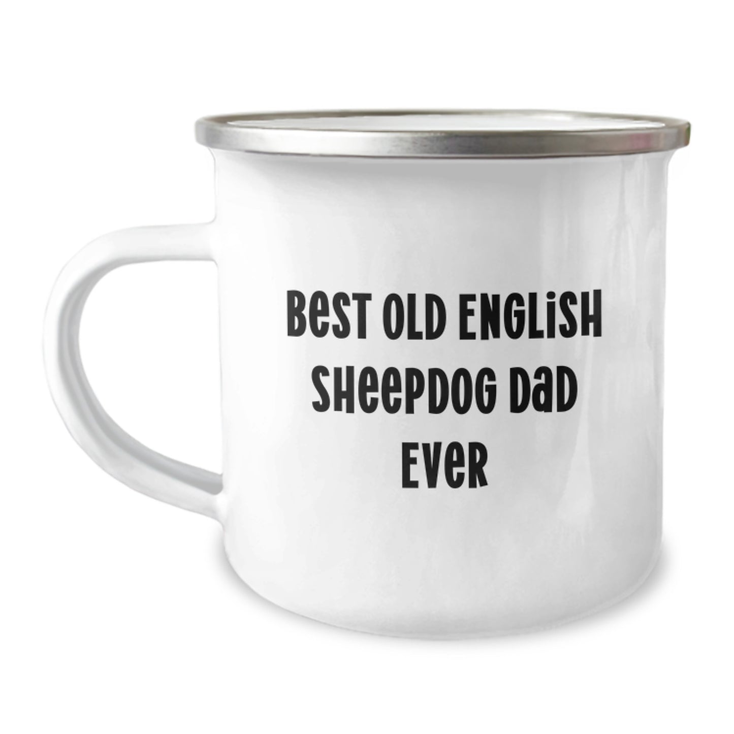 Old English Sheepdog Dad Ever Funny Camping Mug Gifts for Birthday, Gifts from Family - Image 1