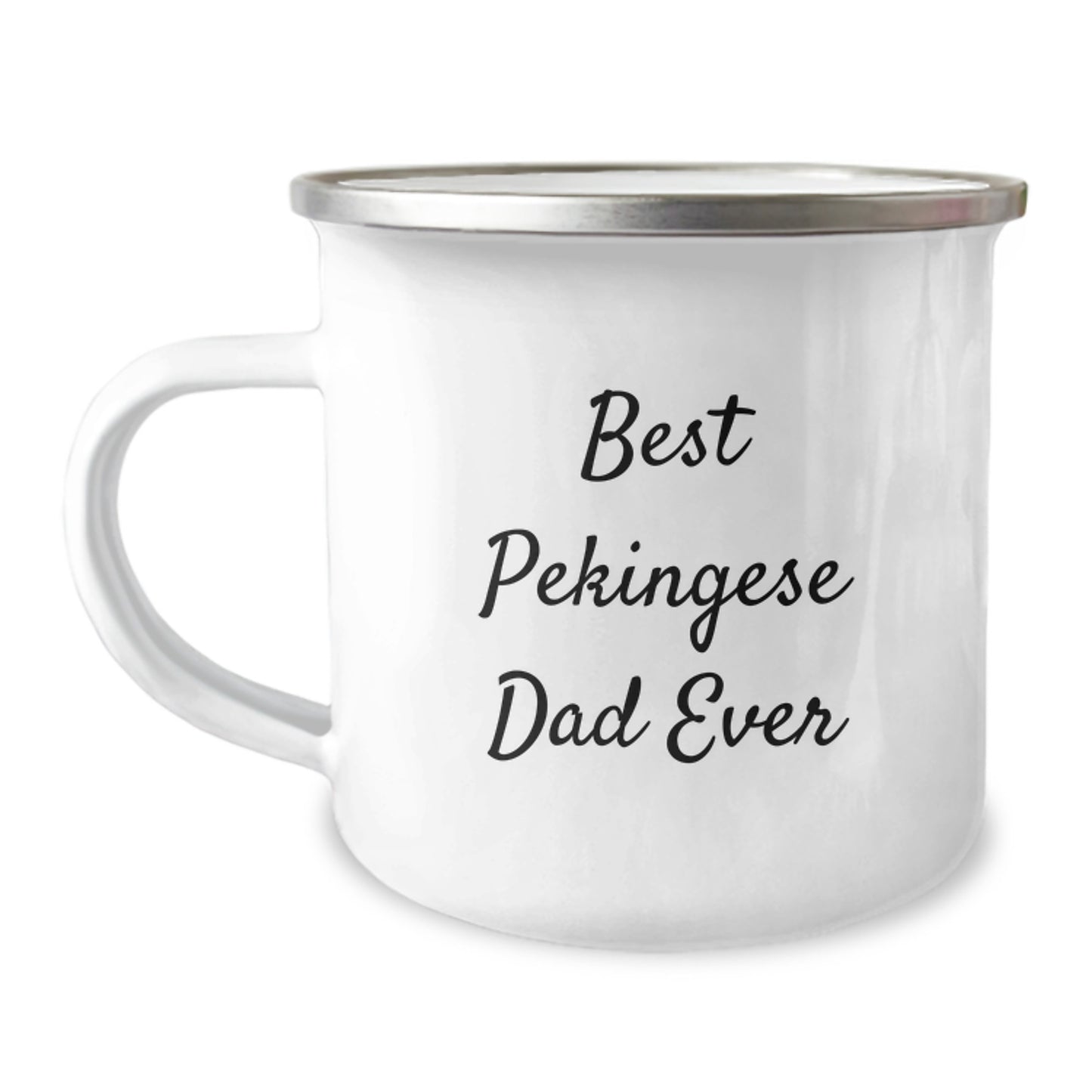 Pekingese Dog Camping Mug Gifts from Family to Best Dad Ever, Funny Graduation Unique Gifts - Image 1