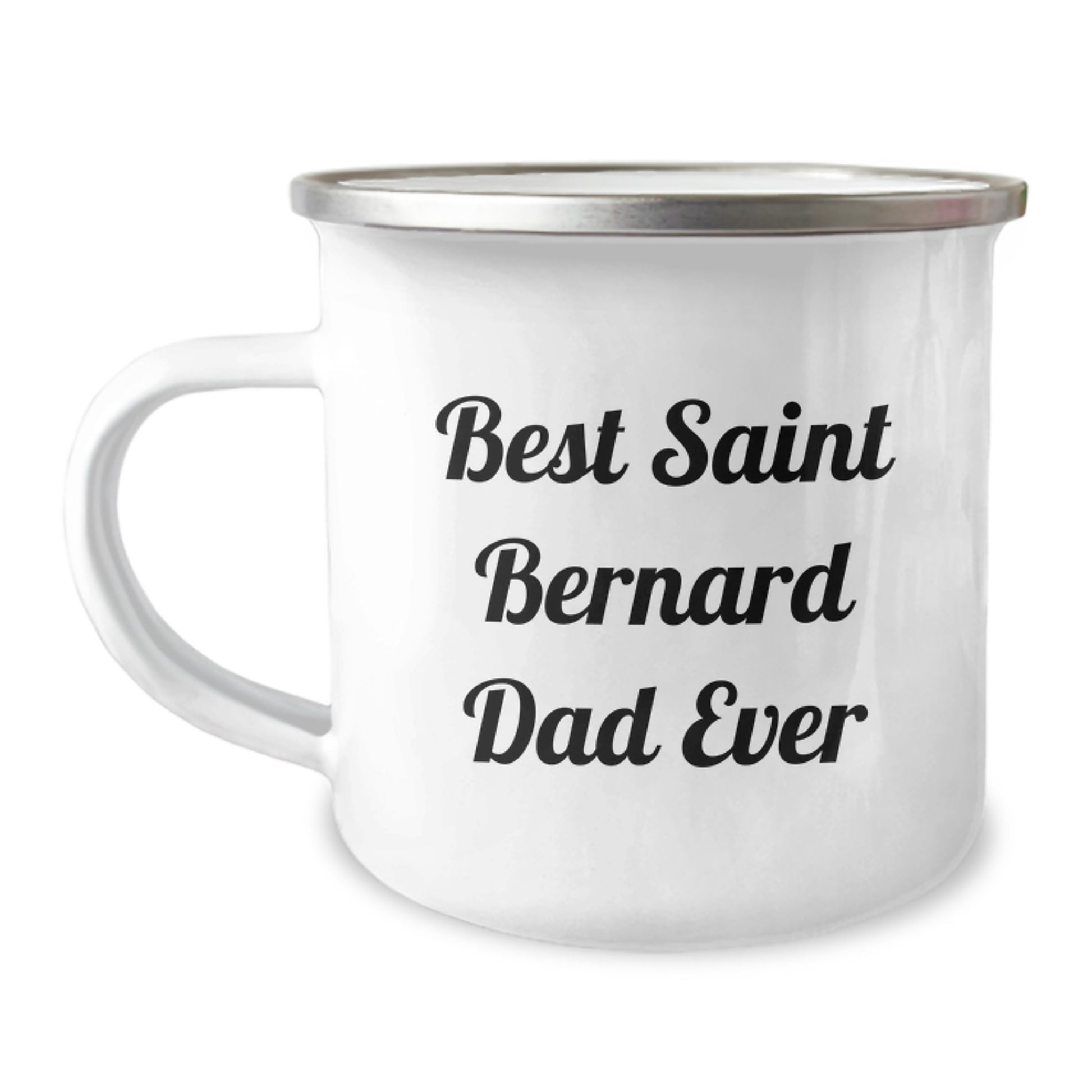 Saint Bernard Dog Lovers Funny Gifts from Dad to Grad - 'Best Saint Bernard Dad Ever' Camping Mug - Image 1