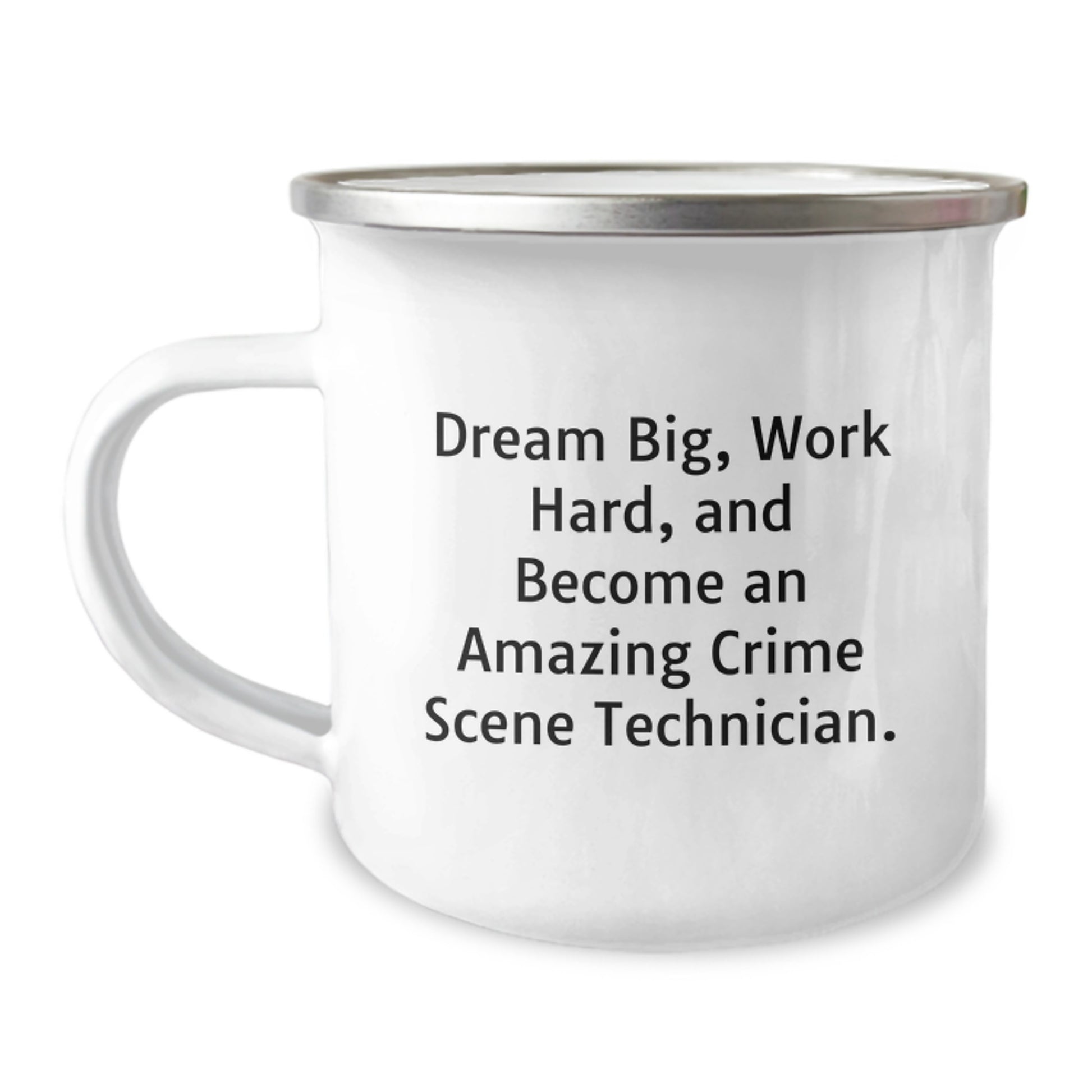 Funny Crime Scene Technician Gifts, Inspirational Quote on Camping Mug, Gifts from Friends for Crime Scene Technician Graduation, 12 oz Stainless Steel Mug - Image 1
