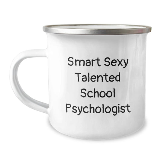 School Psychologist Funny Inspirational Camping Mug Gifts from Friends for Christmas - Image 1
