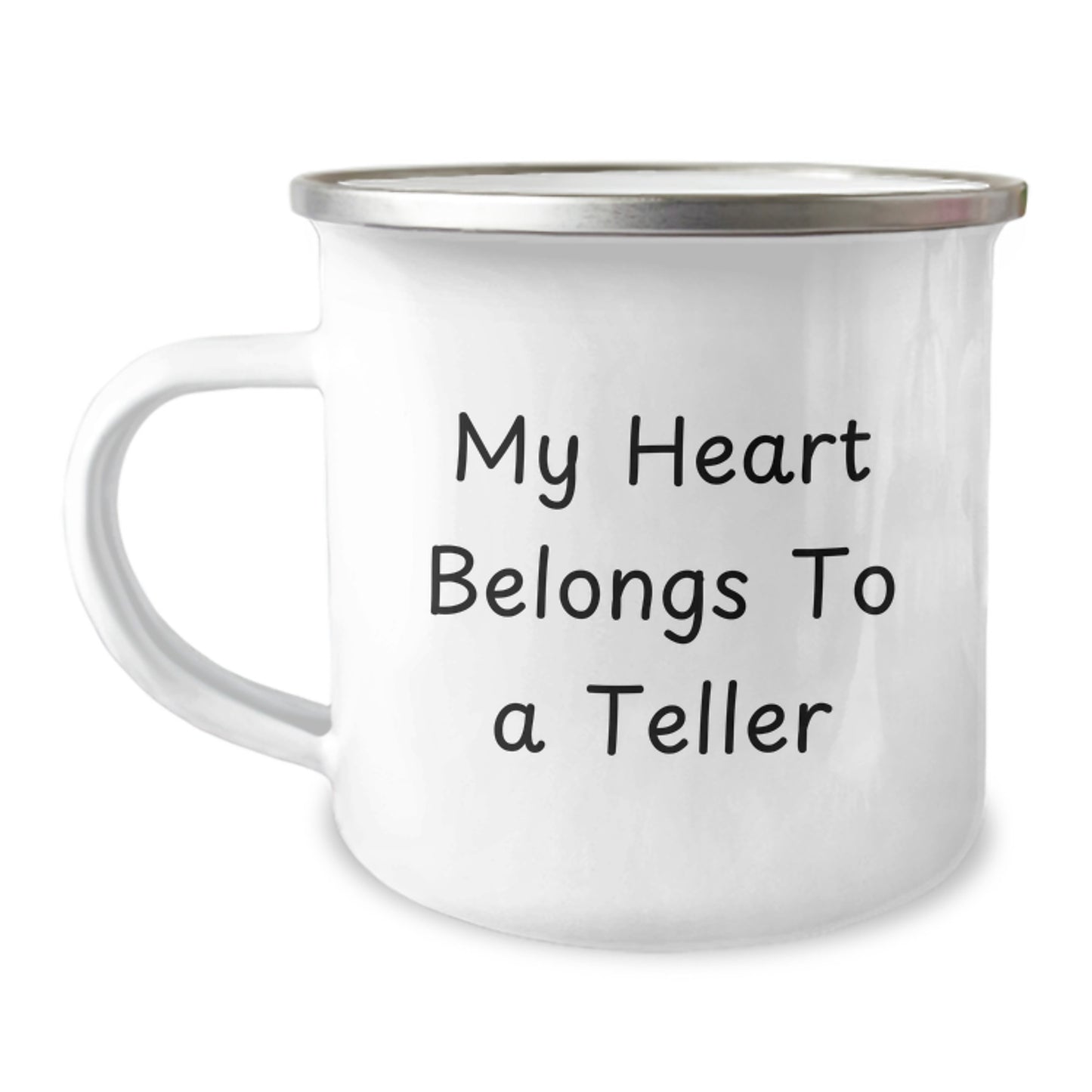 Funny Teller Gifts for Christmas - My Heart Belongs To A Teller Camping Mug - Image 1