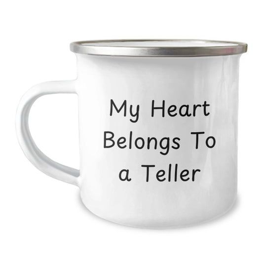 Funny Teller Gifts for Christmas - My Heart Belongs To A Teller Camping Mug - Image 1