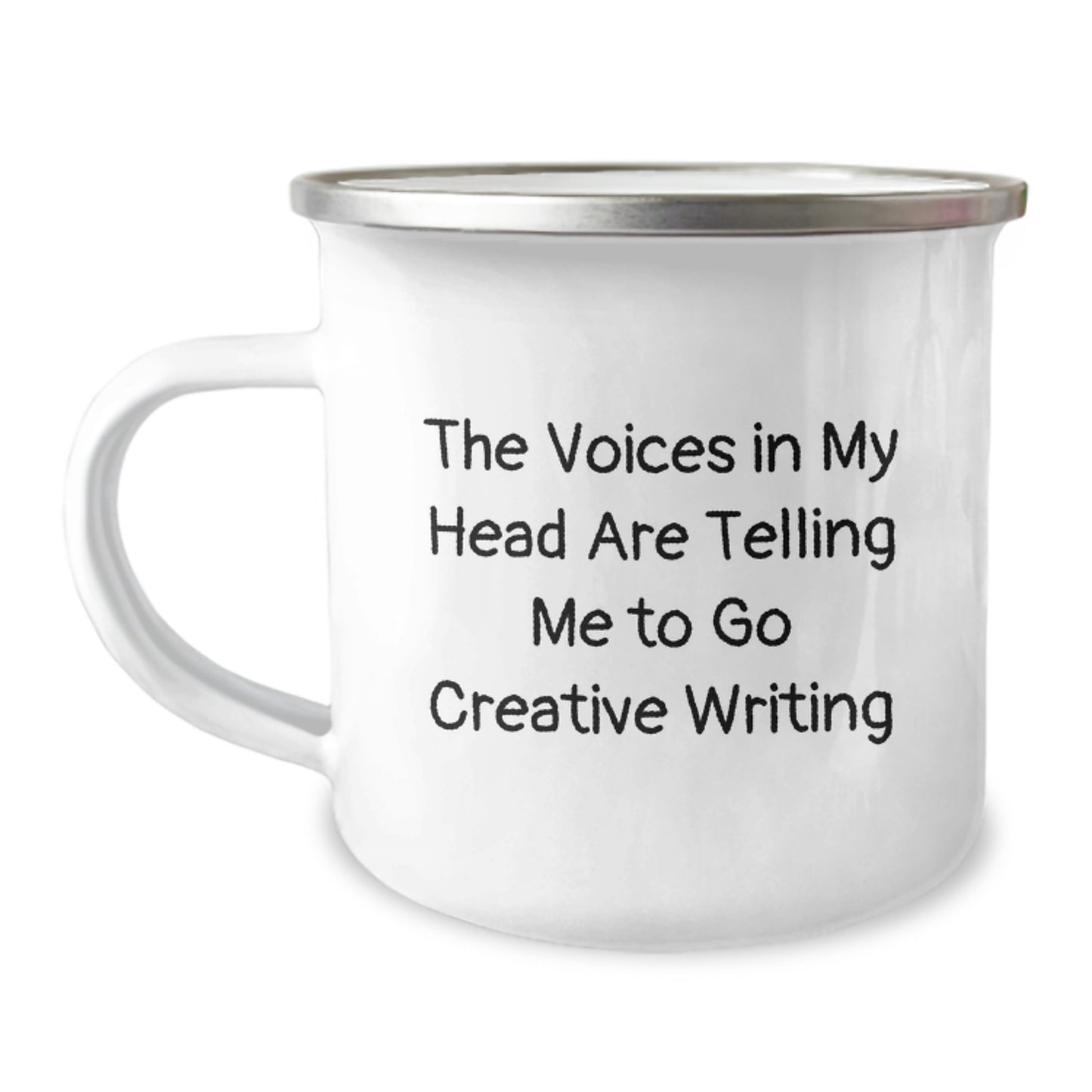 Funny Creative Writing Inspiration Gifts for Men from Family - The Voices In My Head Are Telling Me To Go Camping Mug - Image 1