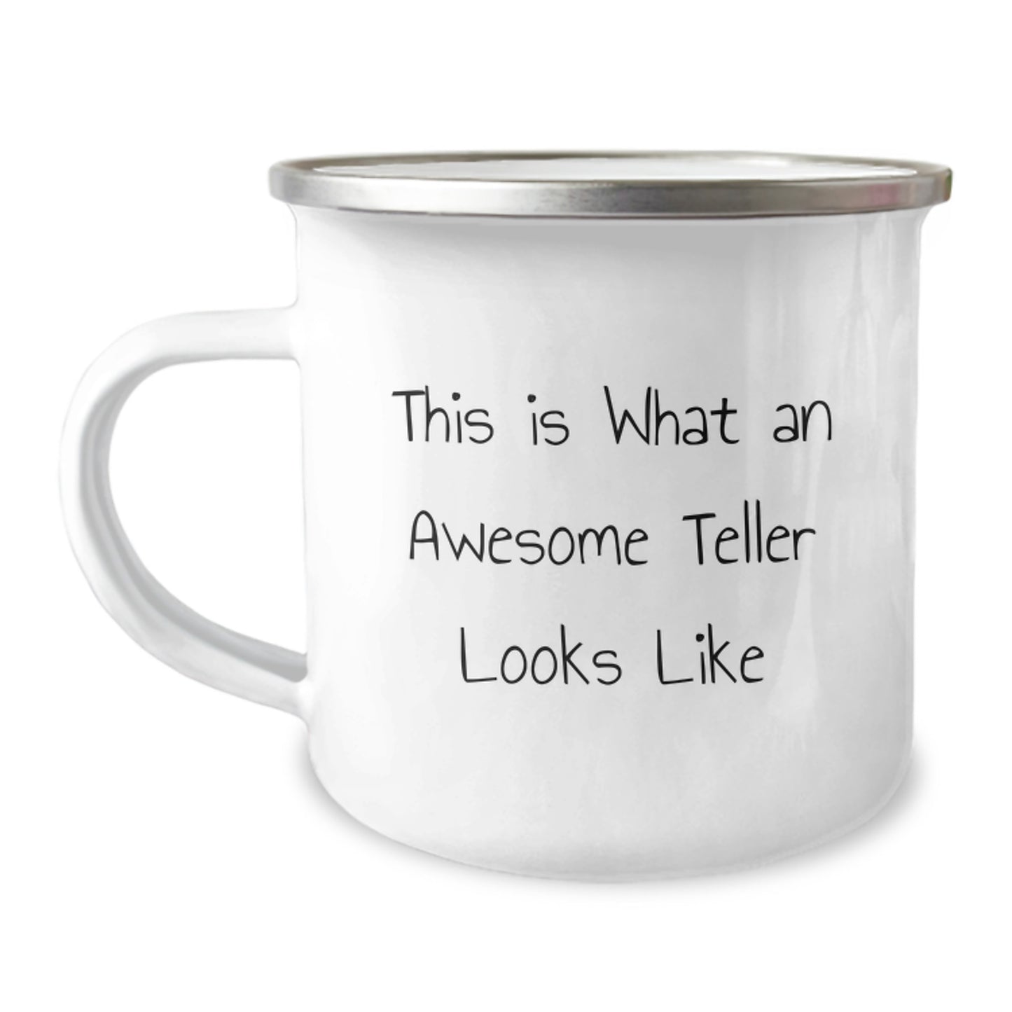 Funny Teller Gifts from Men to Friends - Camping Mug for Birthday Celebrations with Inspirational Quote, This Is What An Awesome Teller Looks Like - Image 1