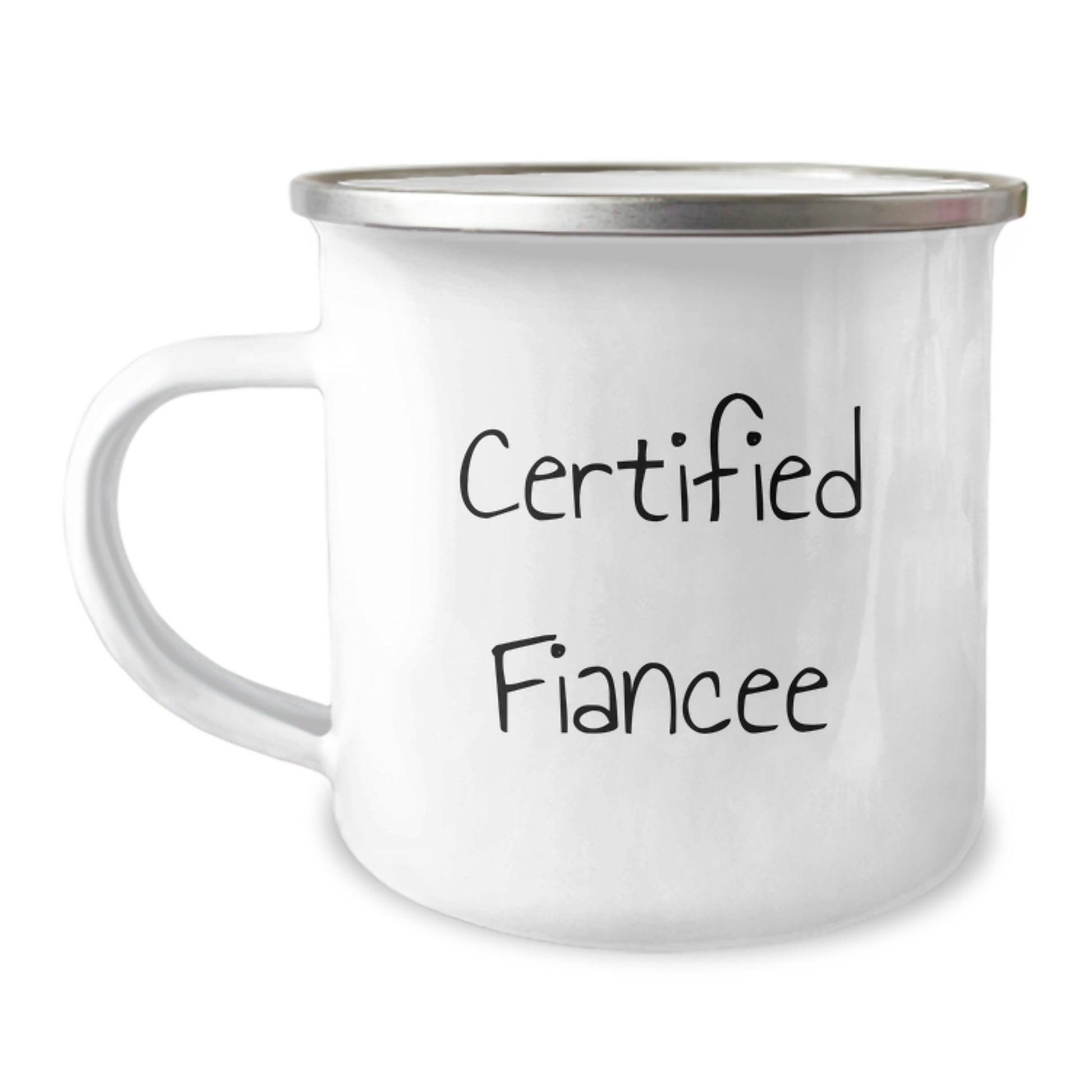 Funny Fiancee Gifts from Men, Christmas Unique Mugs for Fiancee, Camping Mug with 'Certified Fiancee' Quote, Ideal Gift for Fiancee - Image 1