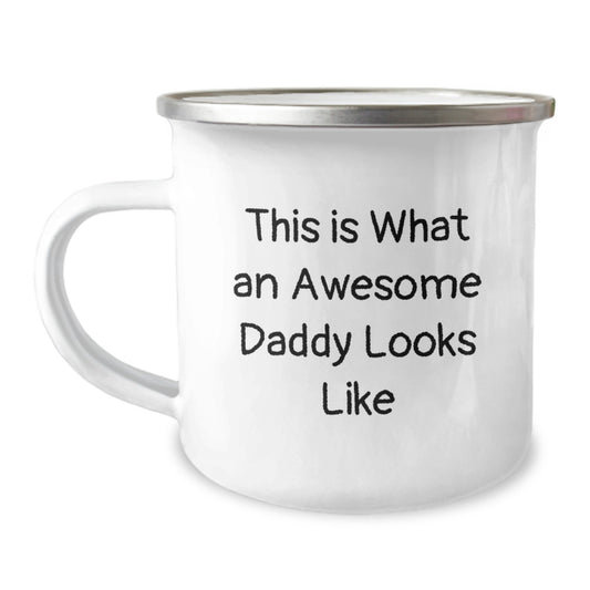Funny Daddy Gifts for Him, Camping Mug This Is What An Awesome Daddy Looks Like, Unique Christmas Unique Gifts from Men - Image 1