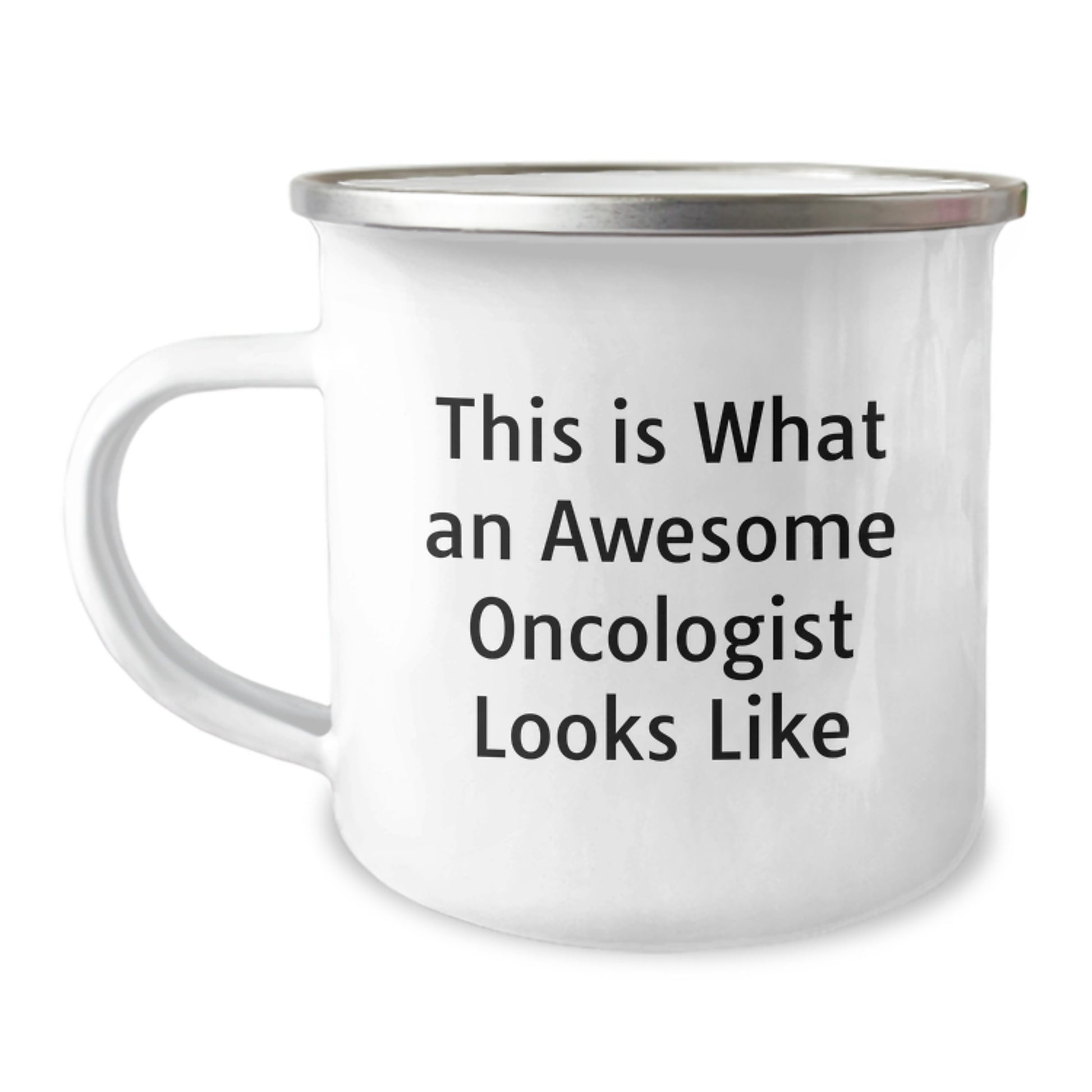 Funny Oncologist Gifts for Men, Unique Valentine's Presents from Friends to Awesome Oncologists - This Is What An Awesome Oncologist Looks Like Camping Mug - Image 1