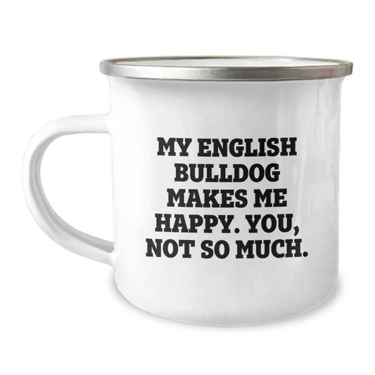 Funny English Bulldog Camping Mug Gifts from Friends for English Bulldog Lover on Valentine's - Image 1