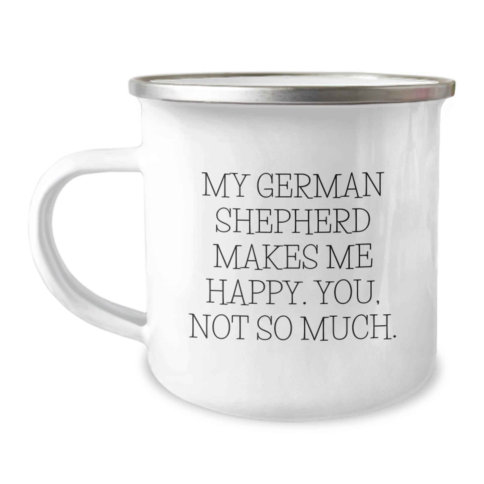 German Shepherd Dog Camping Mug for Gifts from Friends to Family - Funny Quote for Graduation - Image 1