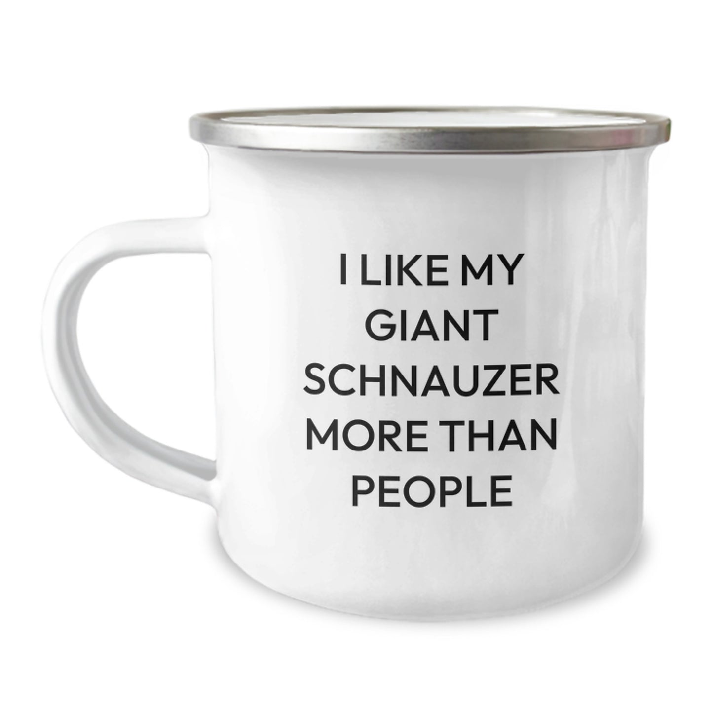 Funny Giant Schnauzer Dog Lover Gifts from Friends for Birthday Unique Gifts - I Like My Giant Schnauzer More Than People Quote Camping Mug - Image 1
