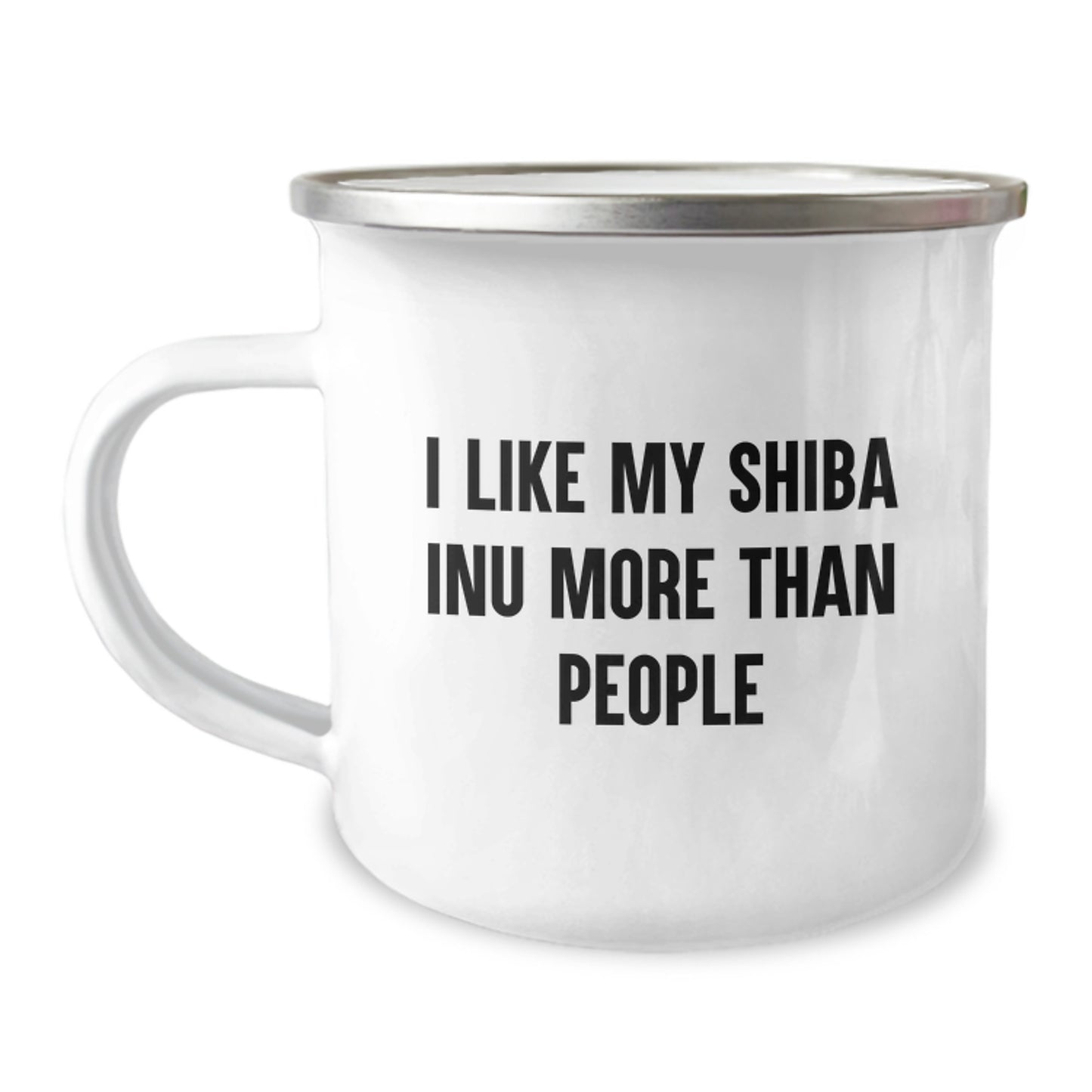 Shiba Inu Dog Lovers Camping Mugs, Funny Gift for Friends from Men, Women, or Coworkers, I Like My Shiba Inu More Than People, Birthday Unique Gifts for Shiba Inu Dog Enthusiasts - Image 1