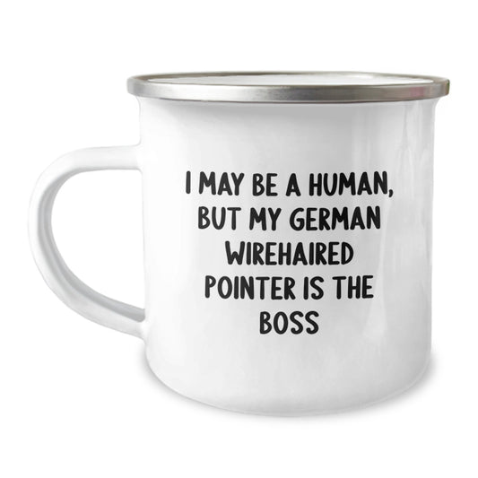 Funny German Wirehaired Pointer Dog Gifts from Friends, Valentine's Unique Gifts for German Wirehaired Pointer Dog Lovers, Funny Camping Mug - Image 1