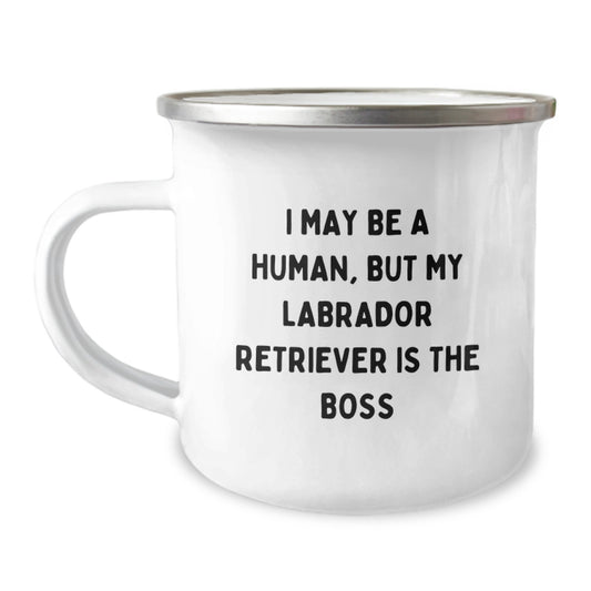 Labrador Retriever Dog Gifts, Funny 'I May Be A Human, But My Labrador Retriever Is The Boss' Valentine's Unique Gifts for Family, Friends from Men - Image 1