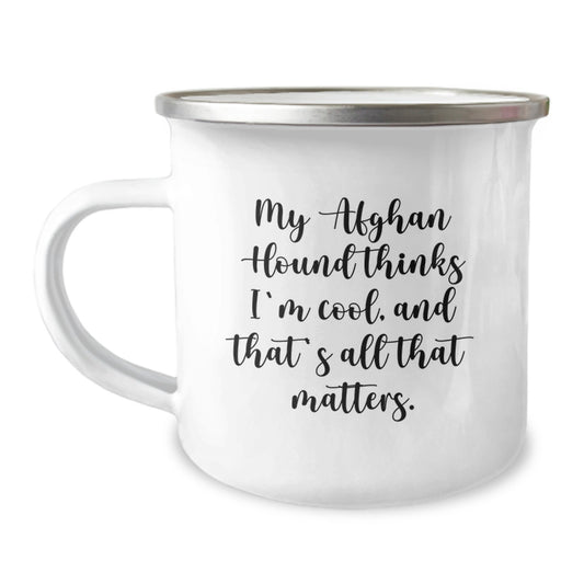 Funny Afghan Hound Dog Camping Mug Gifts from Friends and Family for Men Women Valentine's Unique - Image 1