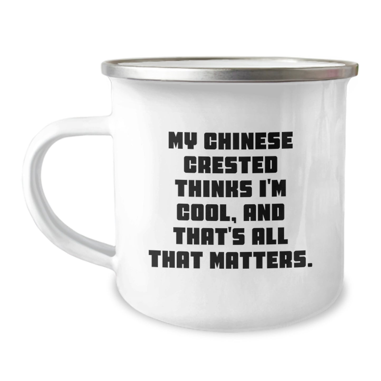 Chinese Crested Dog Lover Funny Camping Mugs Gifts from Friends to Family Birthday Unique Presents - Image 1