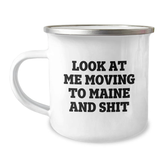Maine Camping Mug Funny Gift from Friends for Mainers on Valentine's - Image 1