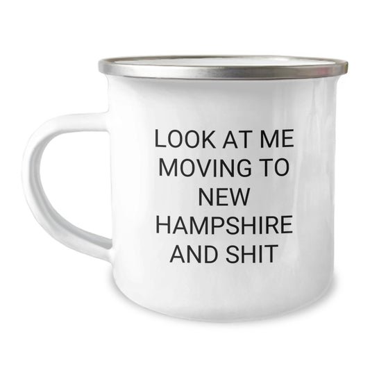 New Hampshire Camping Mug, Funny Quote for Friends Moving to New Hampshire, Valentine's Unique Gifts from Friends to Family - Image 1
