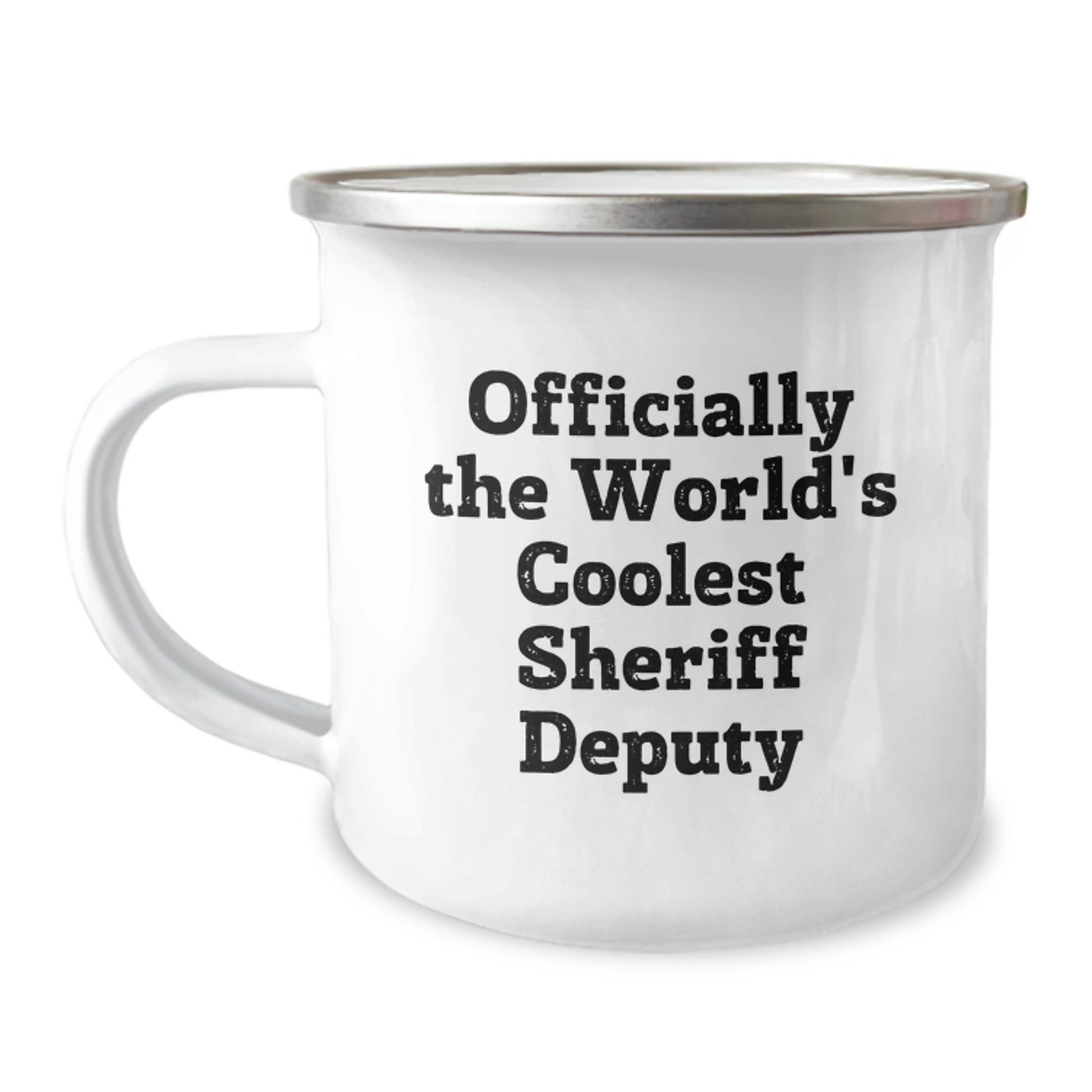 Cool Sheriff Deputy Gifts from Friends, Unique Birthday Unique Gifts for Sheriff Deputy Men, Camping Mug with Funny Quote 'Officially The World's Coolest Sheriff Deputy' - Image 1