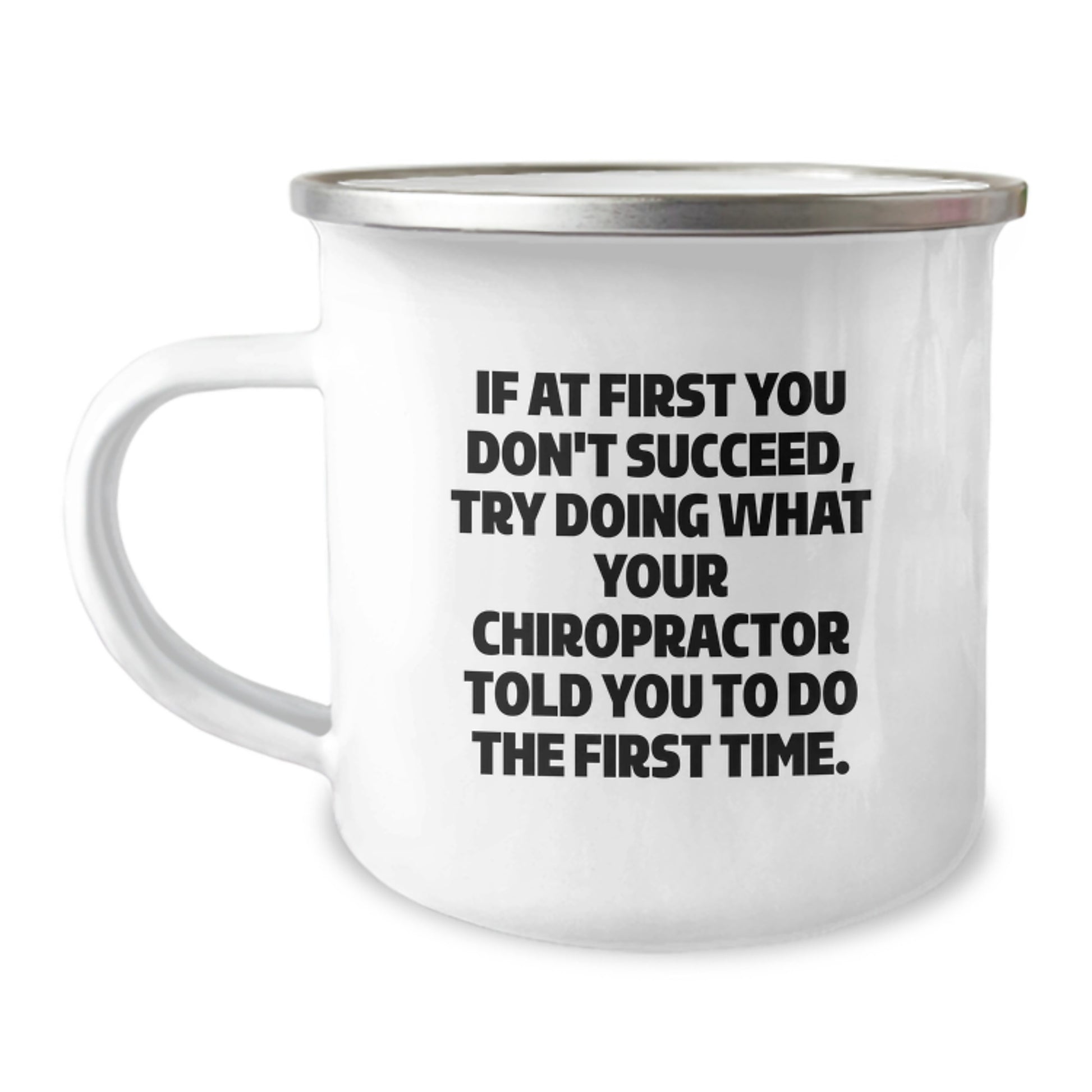 Gifts from Friends for Chiropractor Men Funny Camping Mug, Unique Christmas Memorable Presents for Him, Inspirational Quote, Chiropractor Gifts, Camping Mug - Image 1