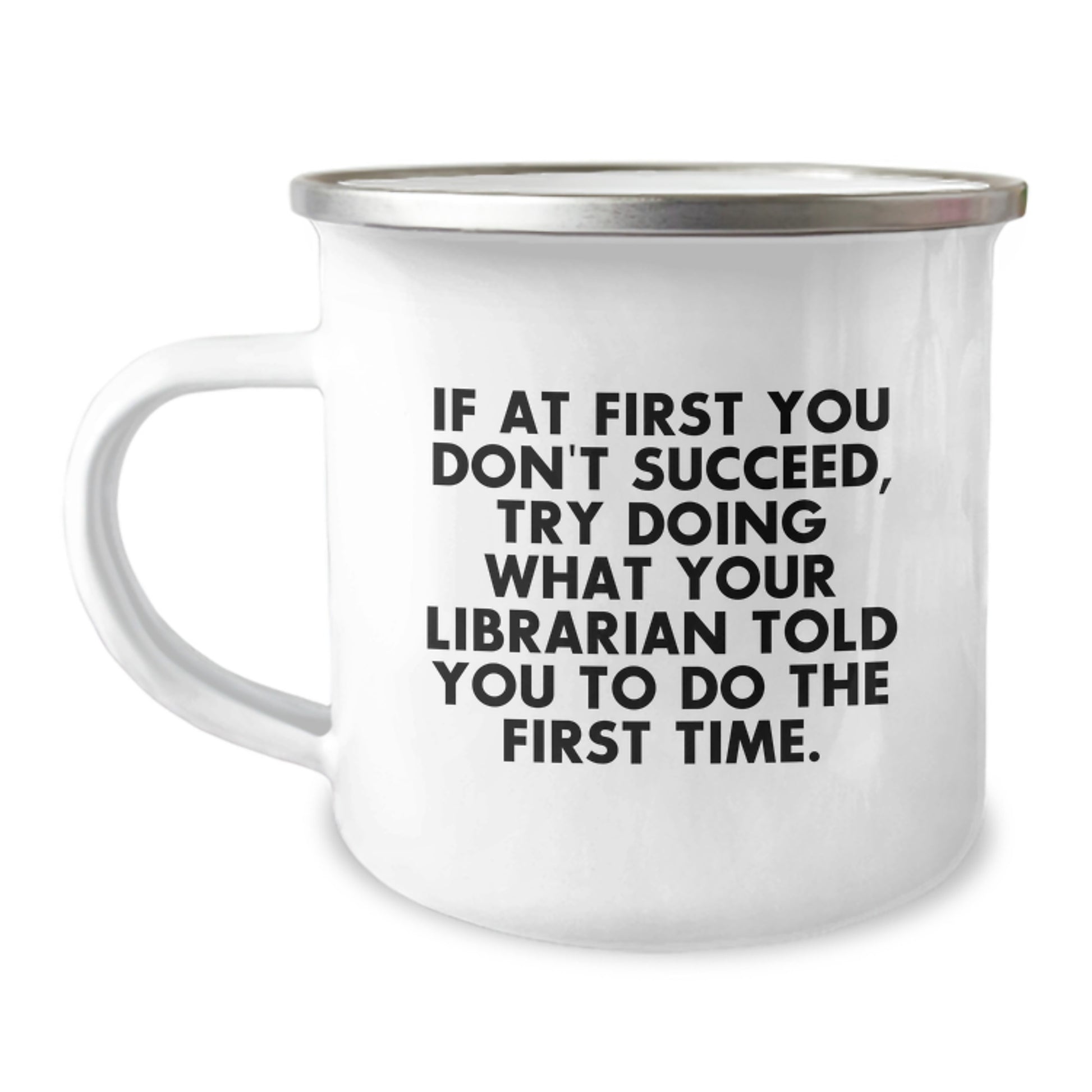 Librarian Humor Funny Gifts from Friends and Family for the Camping Librarian Mug - Unique Christmas Unique Gifts - Image 1