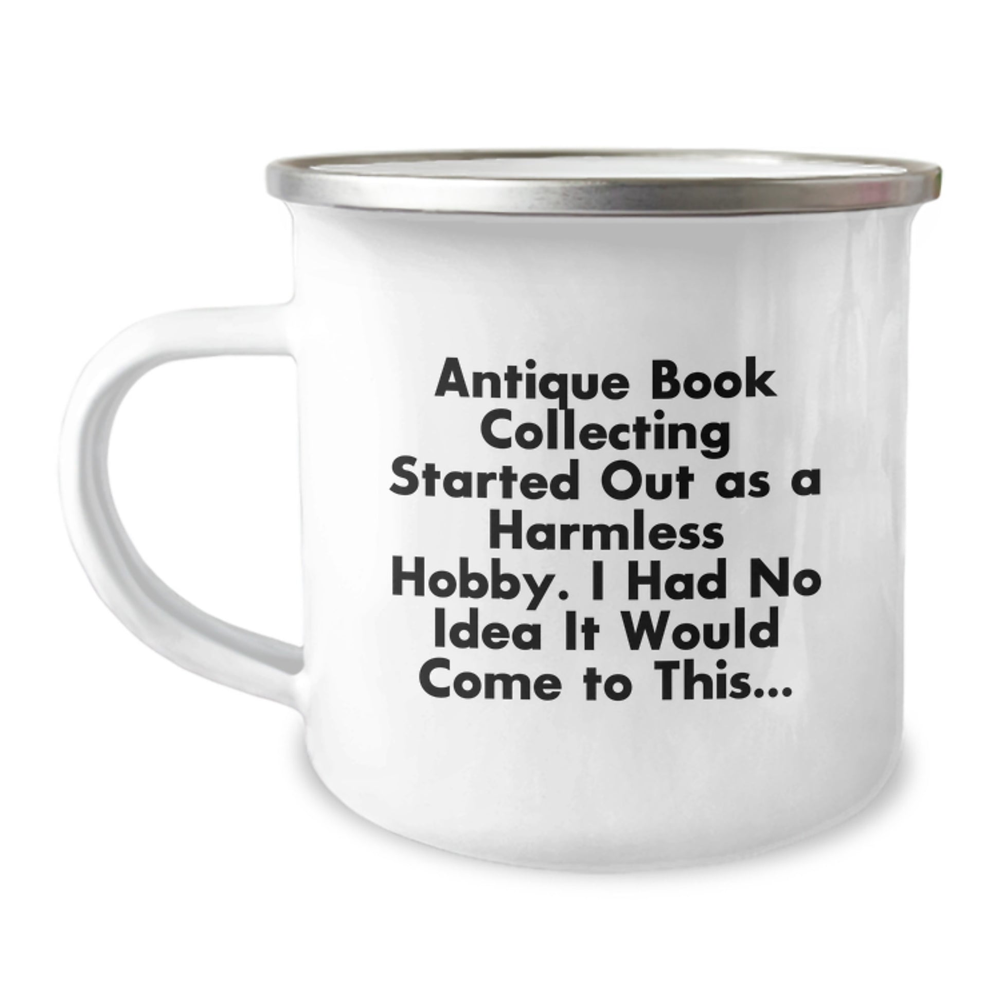 Funny Antique Book Collecting Camping Mug Gifts from Men to Women Friends Family for Christmas - Image 1