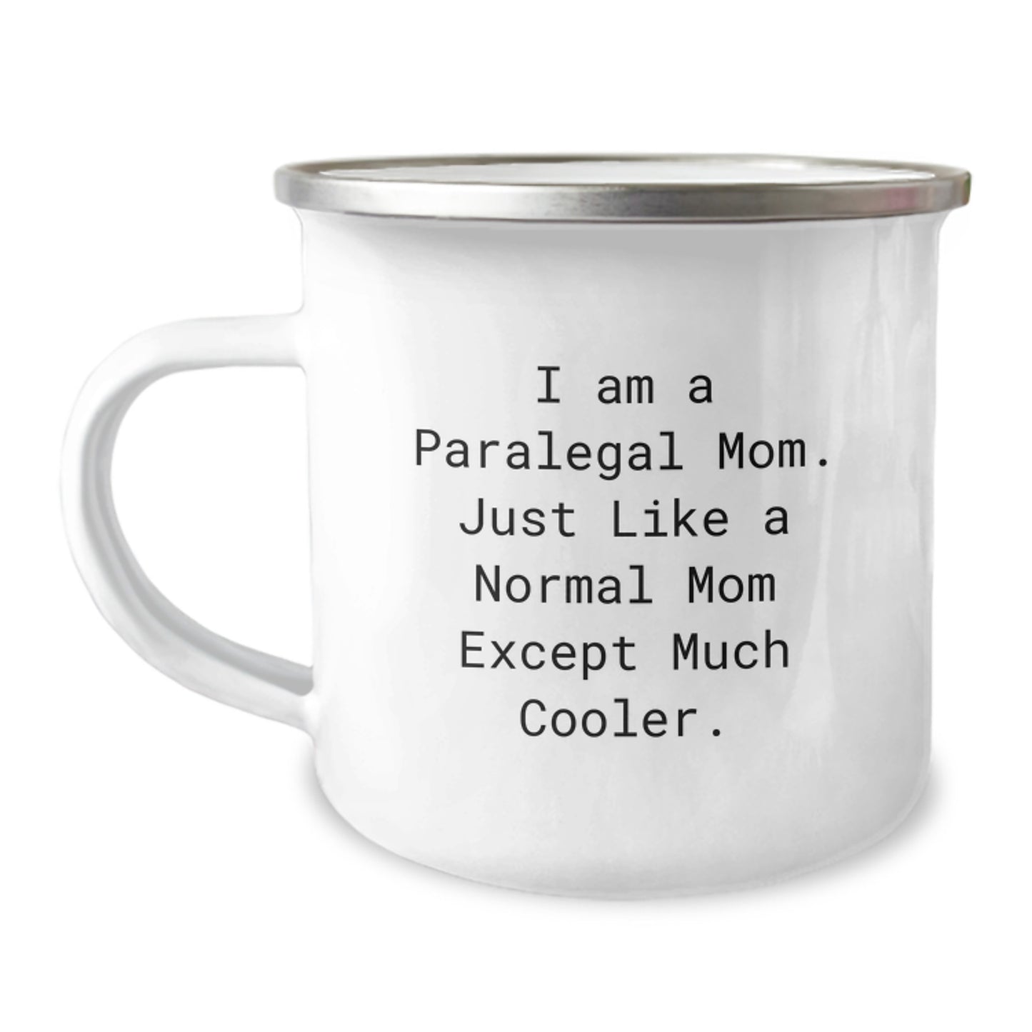 Paralegal Mom Christmas Camping Mug, Funny Gift for Paralegal Friends from Family, Inspired by I Am A Paralegal Mom, Unique Paralegal Office Mug - Image 1