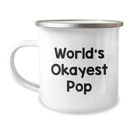 Pop Camping Mug for Christmas Unique Gifts from Friends to Pop Lovers - World's Okayest Pop - Image 1