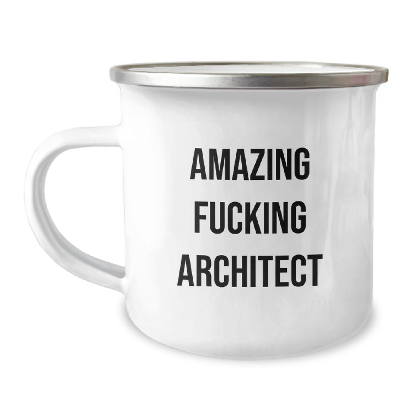 Funny Architect Gifts from Men, Unique Christmas Unique Gifts for Family and Friends - Amazing F--king Architect Camping Mug - Image 1