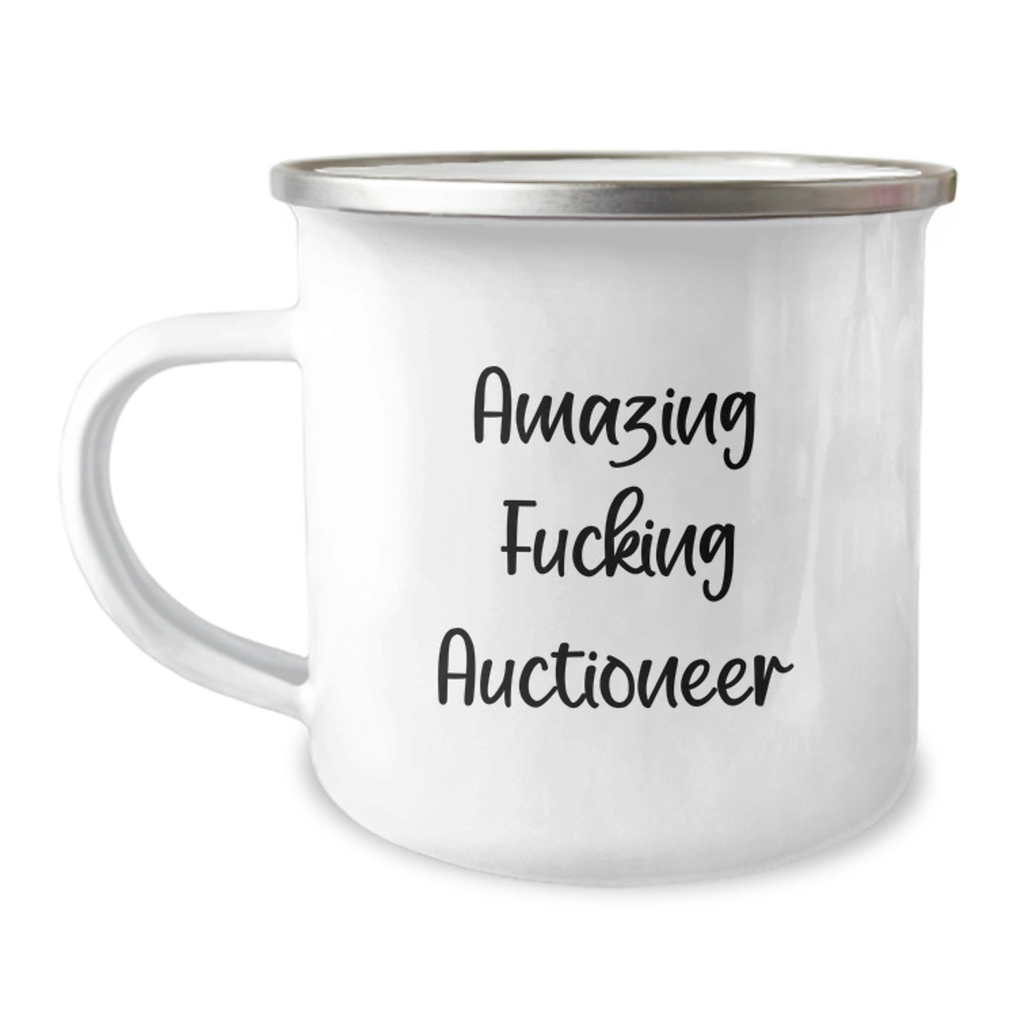 Funny Gifts from Friends for Amazing Auctioneer Camping Mug, Ideal Gift Ideas for Men, Birthday or Christmas Unique Presents - Image 1