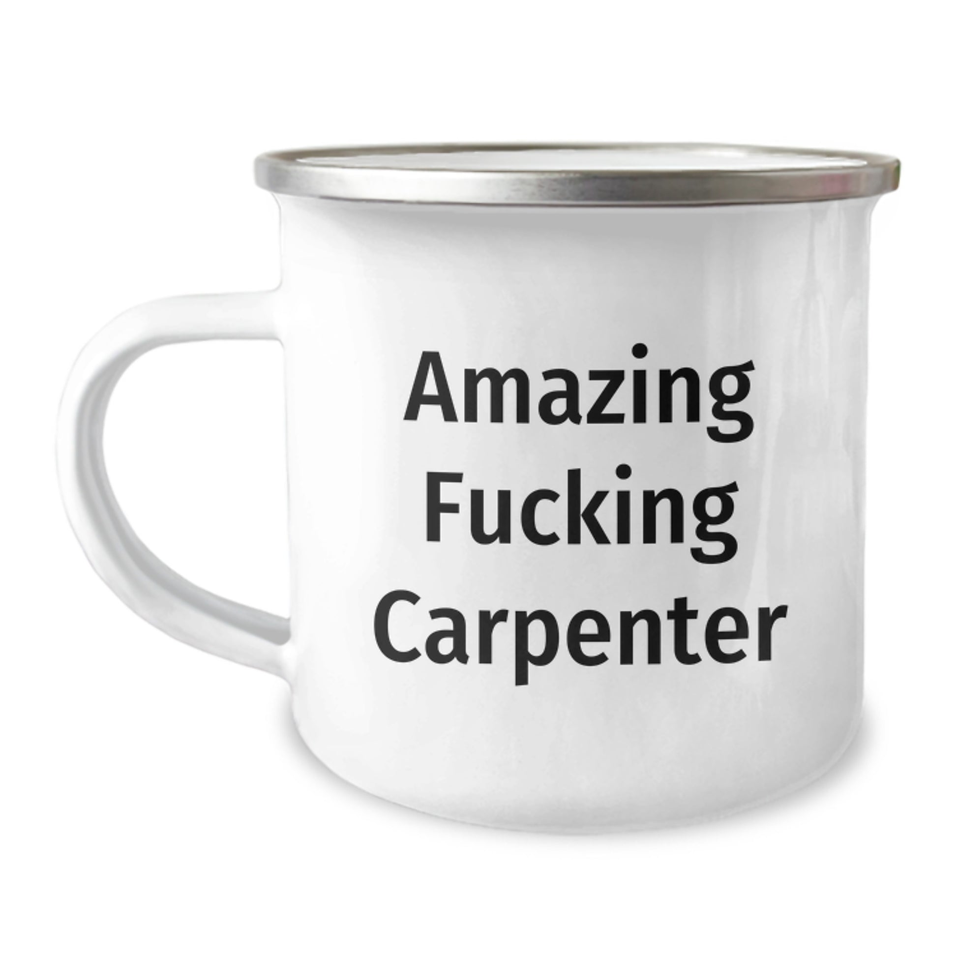 Funny Carpenter Gifts from Men to Friends and Family - 'Amazing F--king Carpenter' Christmas Unique Gifts for Carpenter Friends and Family Camping Mug - Image 1