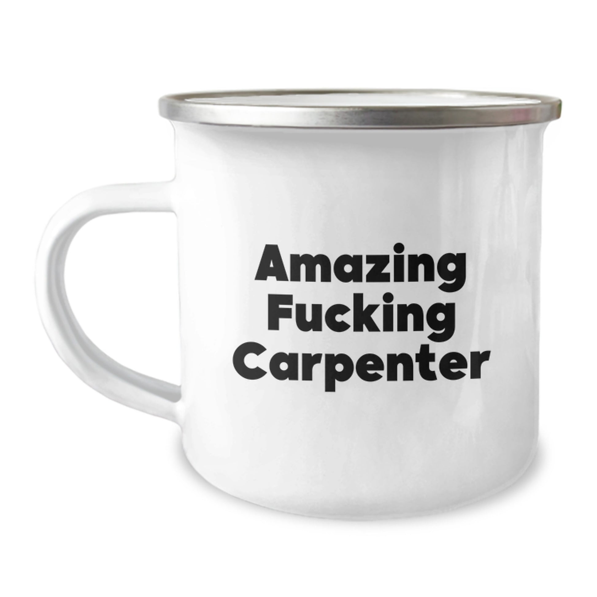 Funny Carpenter Gifts for Men, Camping Mug with Amazing F--king Carpenter Quote, Unique Christmas Memorable Presents - Image 1