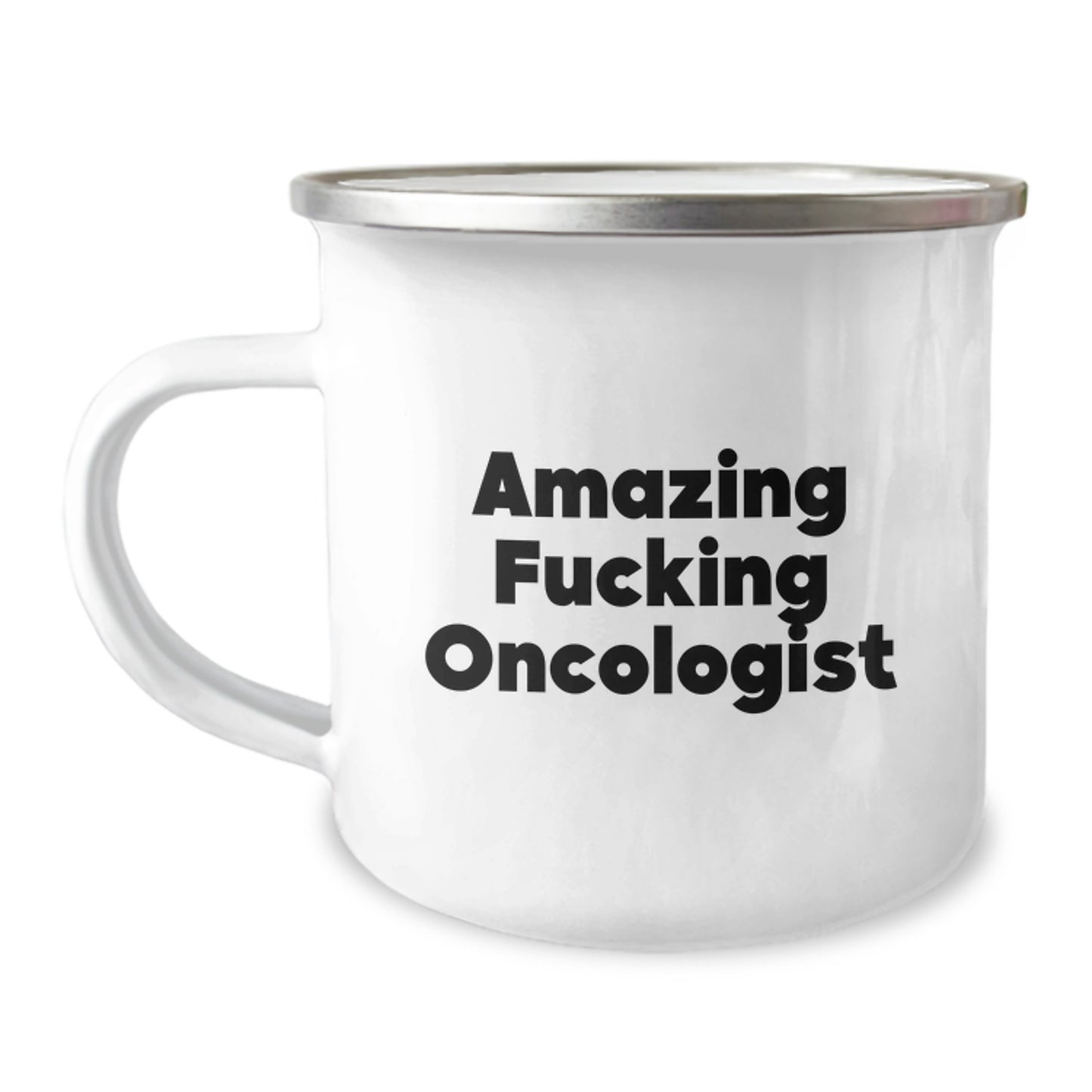 Funny Gifts from Oncologist Friends, Amazing F--king Oncologist Camping Mug, Perfect Christmas Unique Gifts for Oncologist Men - Image 1