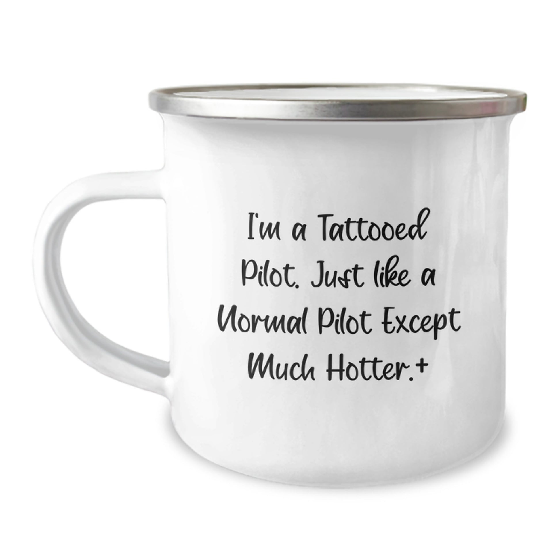 Funny Pilot Gifts for Men, Unique Christmas Unique Pilot Mug for Friends Coworkers Family, Funny Camping Mug I'm A Tattooed Pilot - Image 1