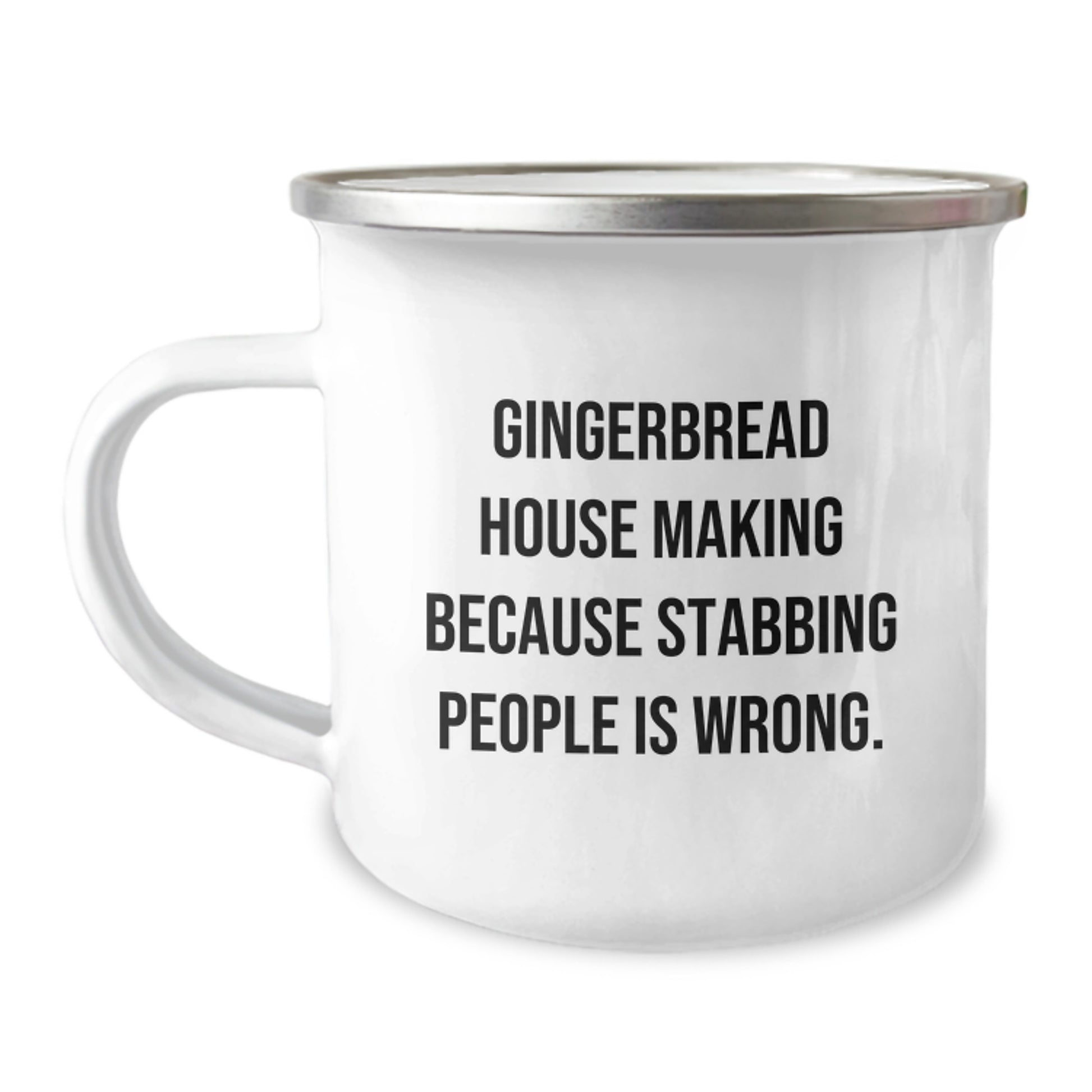 Funny Gingerbread House Making Gifts for Men - Camping Mug Gifts from Family for Christmas Morning - Image 1