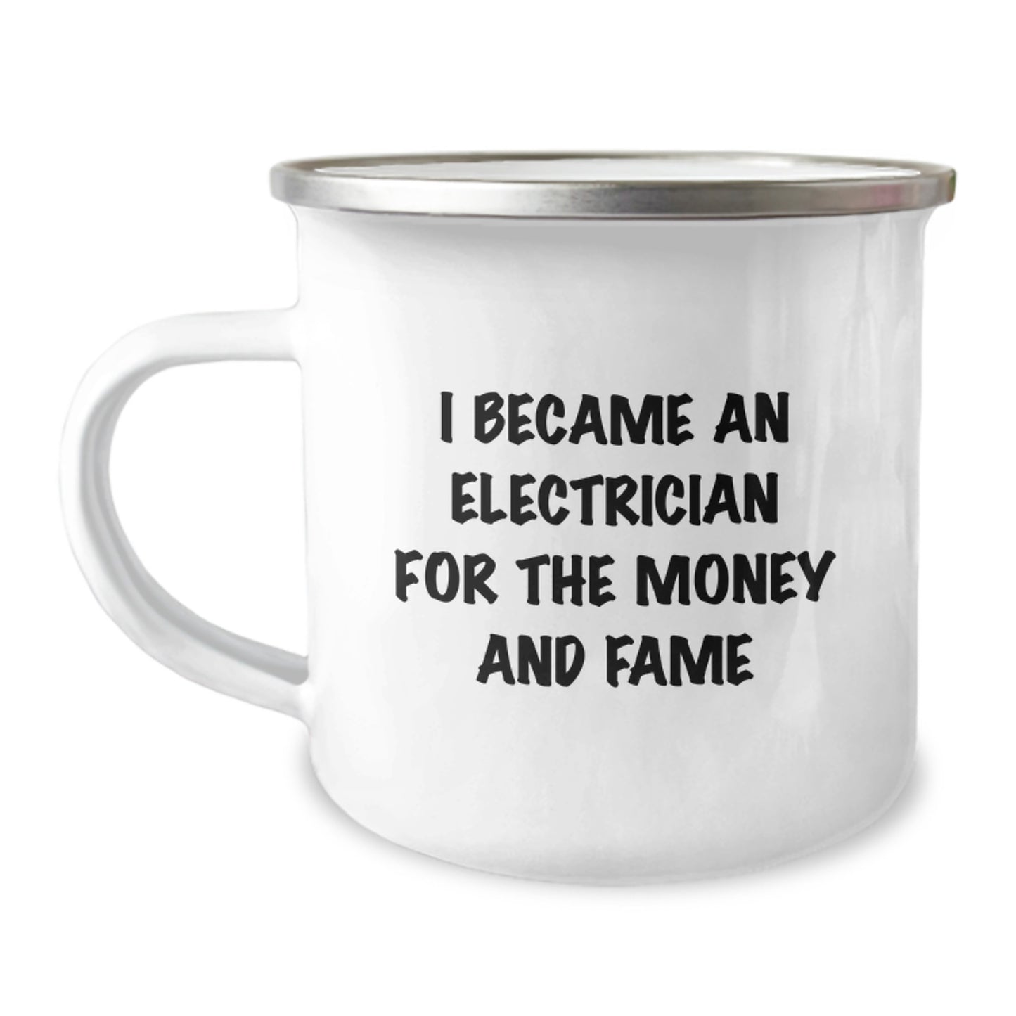 Funny Electrician Gifts from Friends - I Became An Electrician For The Money And Fame Christmas Unique Mugs for Electrician Men - Image 1