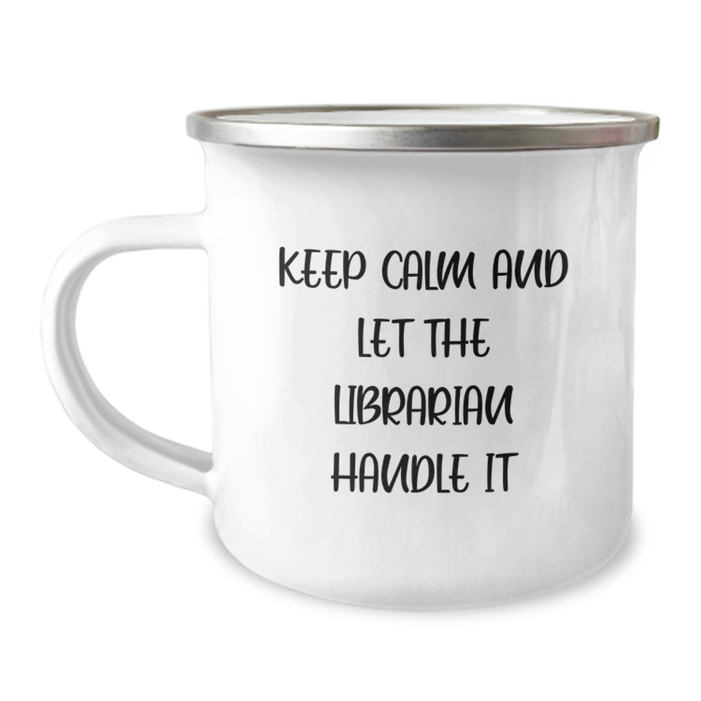 Funny Librarian Gifts from Friends for Librarians, Let the Librarian Handle It Camping Mug, Christmas Unique Gifts - Image 1