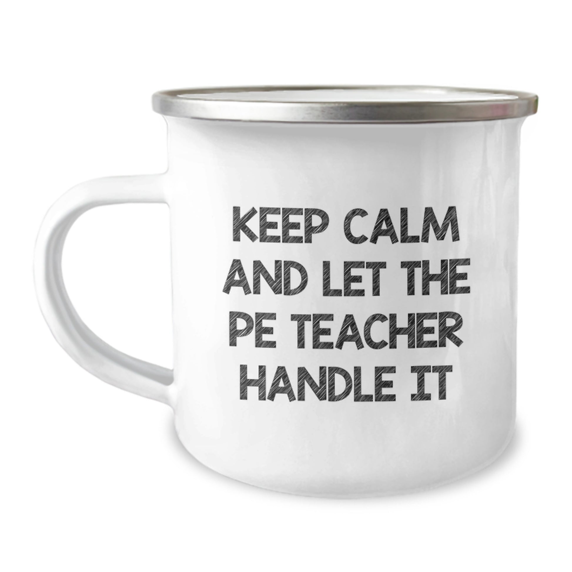 Funny PE Teacher Camping Mug Gifts from Friends for Valentine's - Image 1