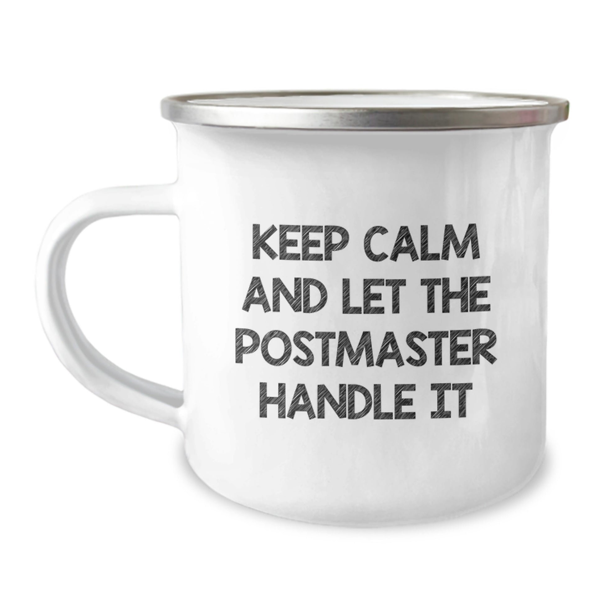 Funny Keep Calm Postmaster Gifts for Postmaster Men Valentine's Unique Camping Mug Gifts from Friends - Image 1