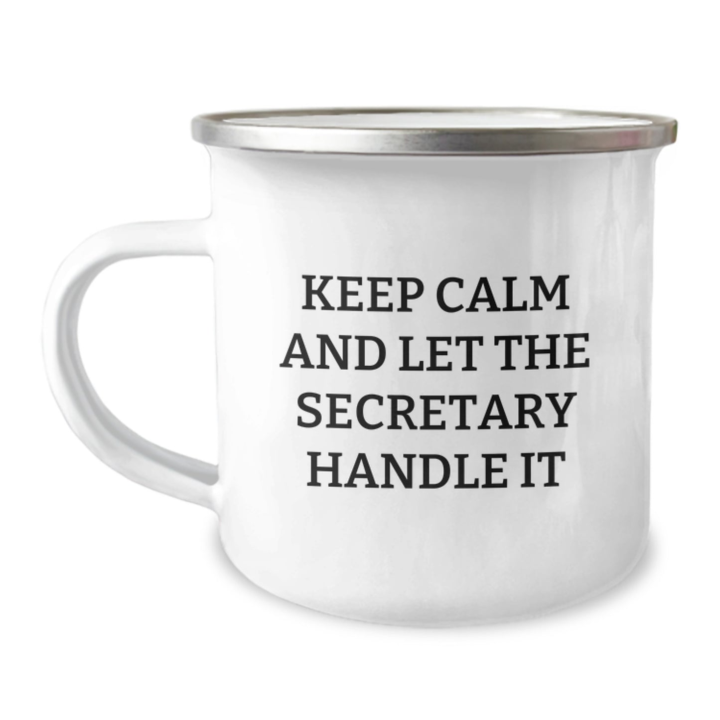 Funny Secretary Gifts for Men, Keep Calm And Let The Secretary Handle It Camping Mug, Unique Christmas Unique Gifts from Friends to Secretary - Image 1