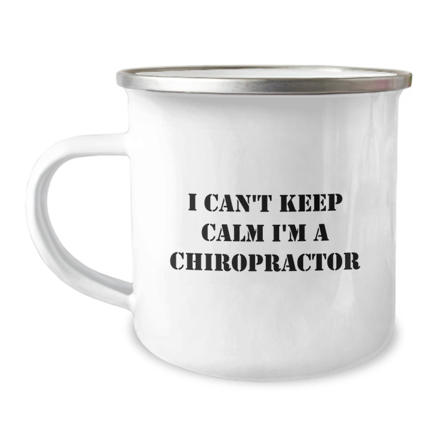 Funny Chiropractor Gifts for Him, Inspirational Camping Mug from Friends, Christmas Unique Mugs with 'I Can't Keep Calm I'm A Chiropractor' Quote - Image 1