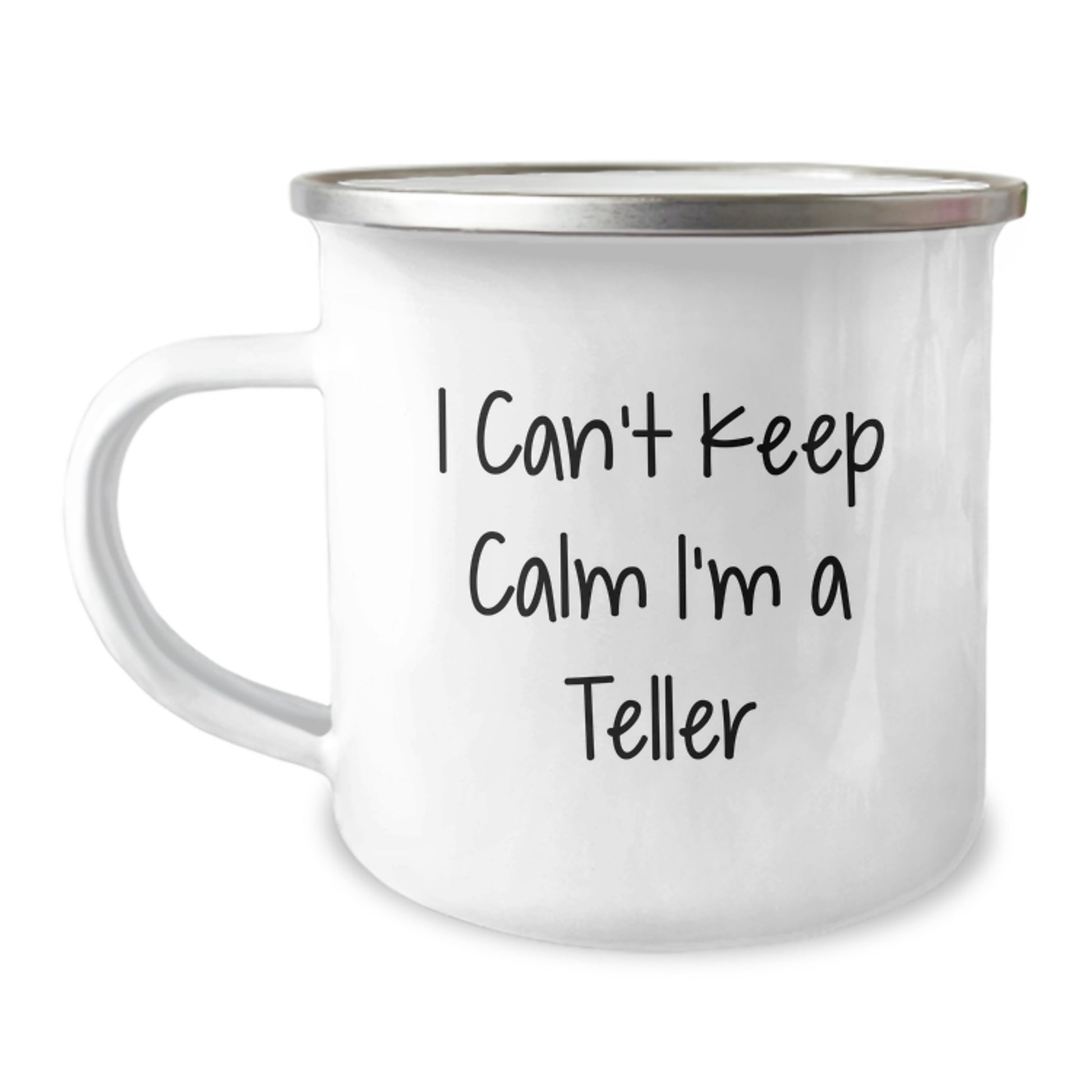 Funny Teller Gifts from Friends for Men, Unique Camping Mug I Can't Keep Calm I'm A Teller, Christmas Unique Gift Ideas for Teller - Image 1