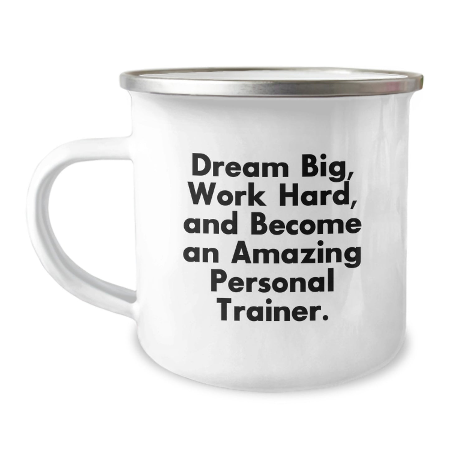 Personal Trainer Gifts for Men - Funny Camping Mug - Dream Big Work Hard Gifts from Men to Personal Trainer Friends - Image 1