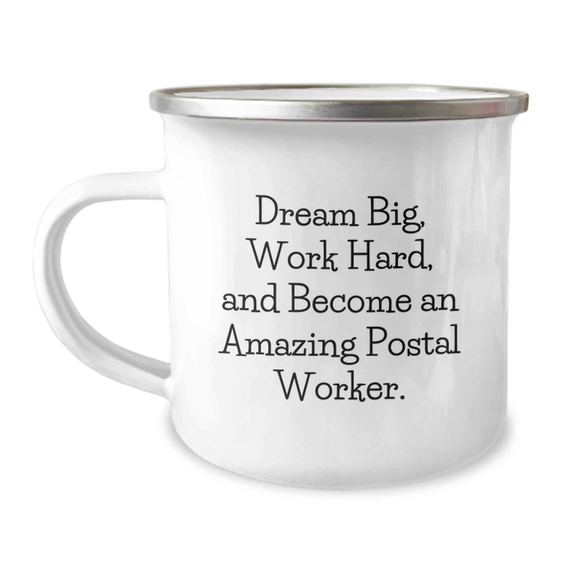 Gifts for Postal Worker Friends, Funny Camping Mug for Postal Worker, Dream Big Work Hard Christmas Unique Gifts - Image 1