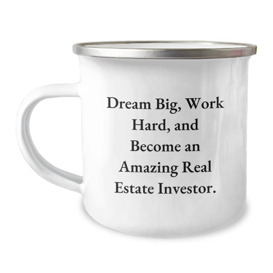 Unique Gifts from Friends for Real Estate Investor Men - Camping Mug with Inspirational Quote - Christmas Unique Mugs for Real Estate Investors - Image 1