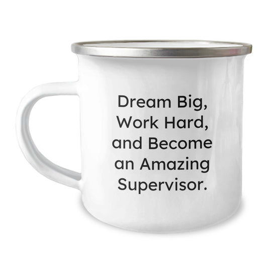 Funny Supervisor Gifts for Men, Become an Amazing Boss, Camping Mug for Christmas Unique Gifts from Friends or Family - Image 1