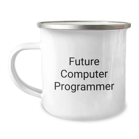 Funny Quirky Gifts for Future Computer Programmer, Computer Programmer Enthusiast Camping Mug for Men, Unique Christmas Unique Gifts from Family Friends - Image 1
