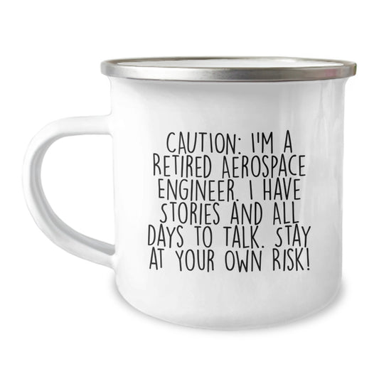 Funny Quote for Aerospace Engineer Christmas Unique Gifts, Personalized Camping Mug for Him or Her, 12 oz Stainless Steel Enamel Mug with Inspirational Sarcasm Humor - Image 1