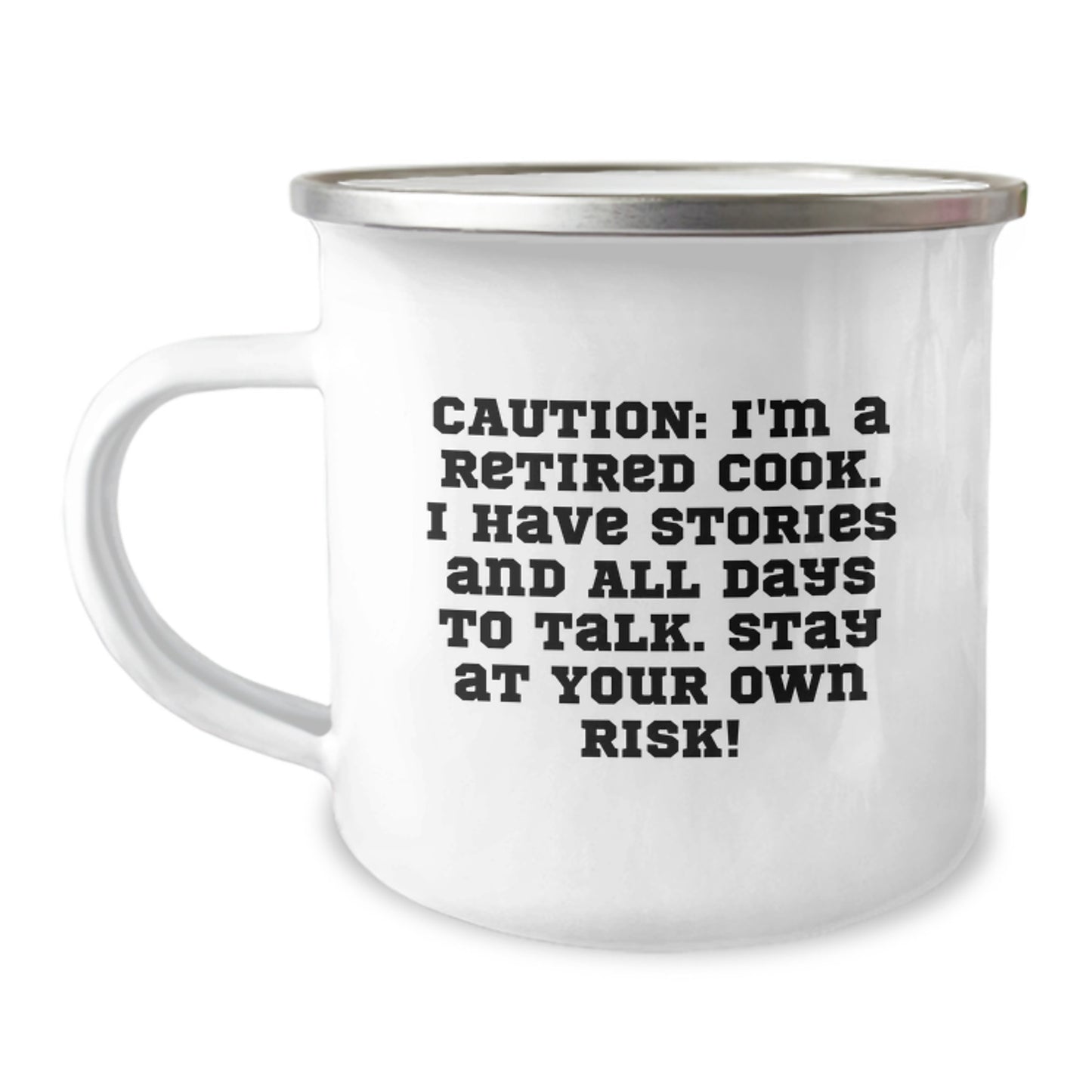 Funny Cook Gifts from Friends for Men Camping Mug, Christmas Unique Mug for Cook, Camping Mug with Humorous Quote - Image 1