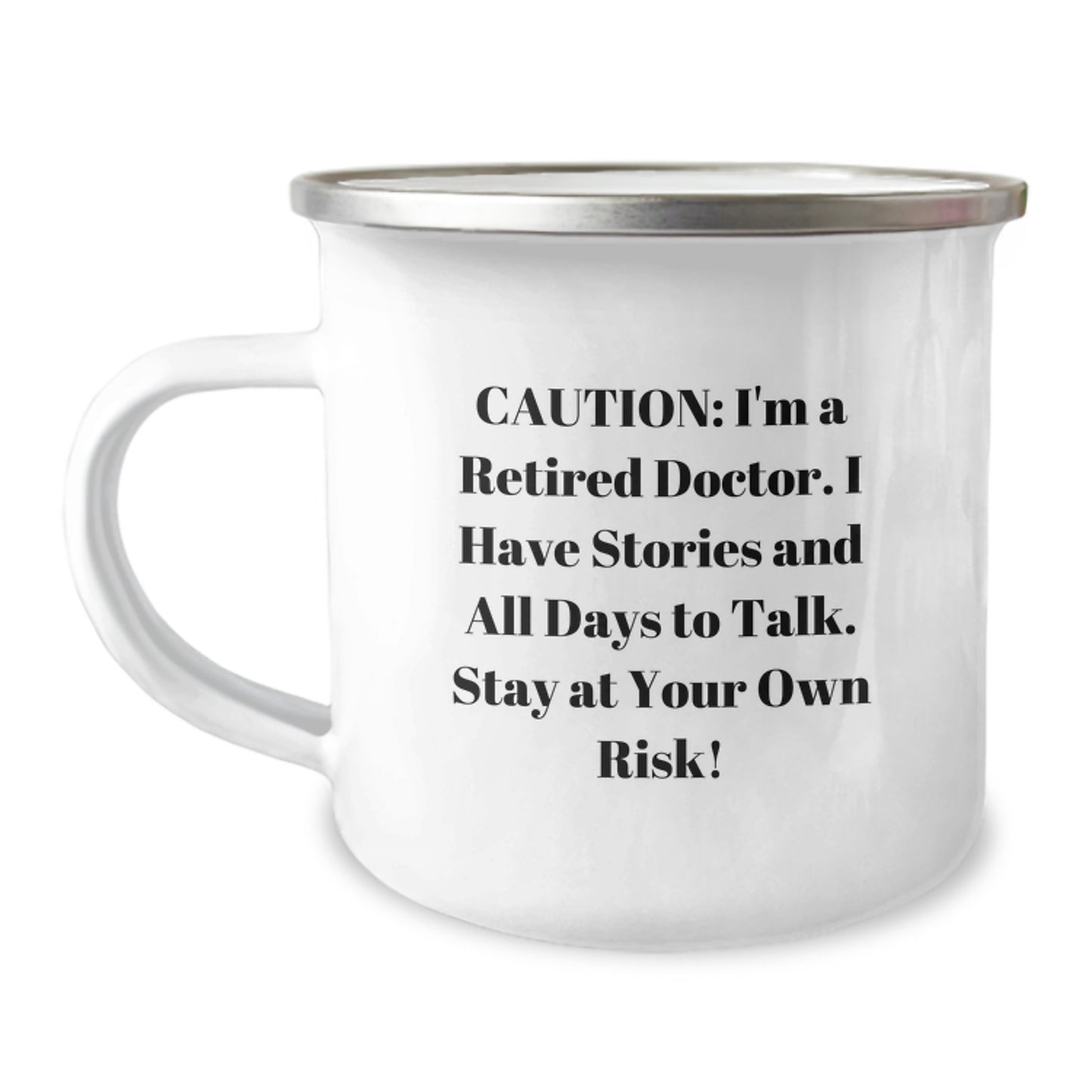 Funny Doctor Gifts, Unique Camping Mug for Men, Christmas Unique Gifts from Family - 'Stay At Your Own Risk!' - Funny Gift for Doctor Friends - Image 1